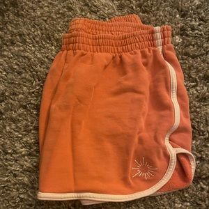 aerie offline sweat shorts orange